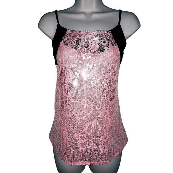 Balenciaga Sz 38 IT Runway Sequin Floral Pattern Tank Top Shell Blouse